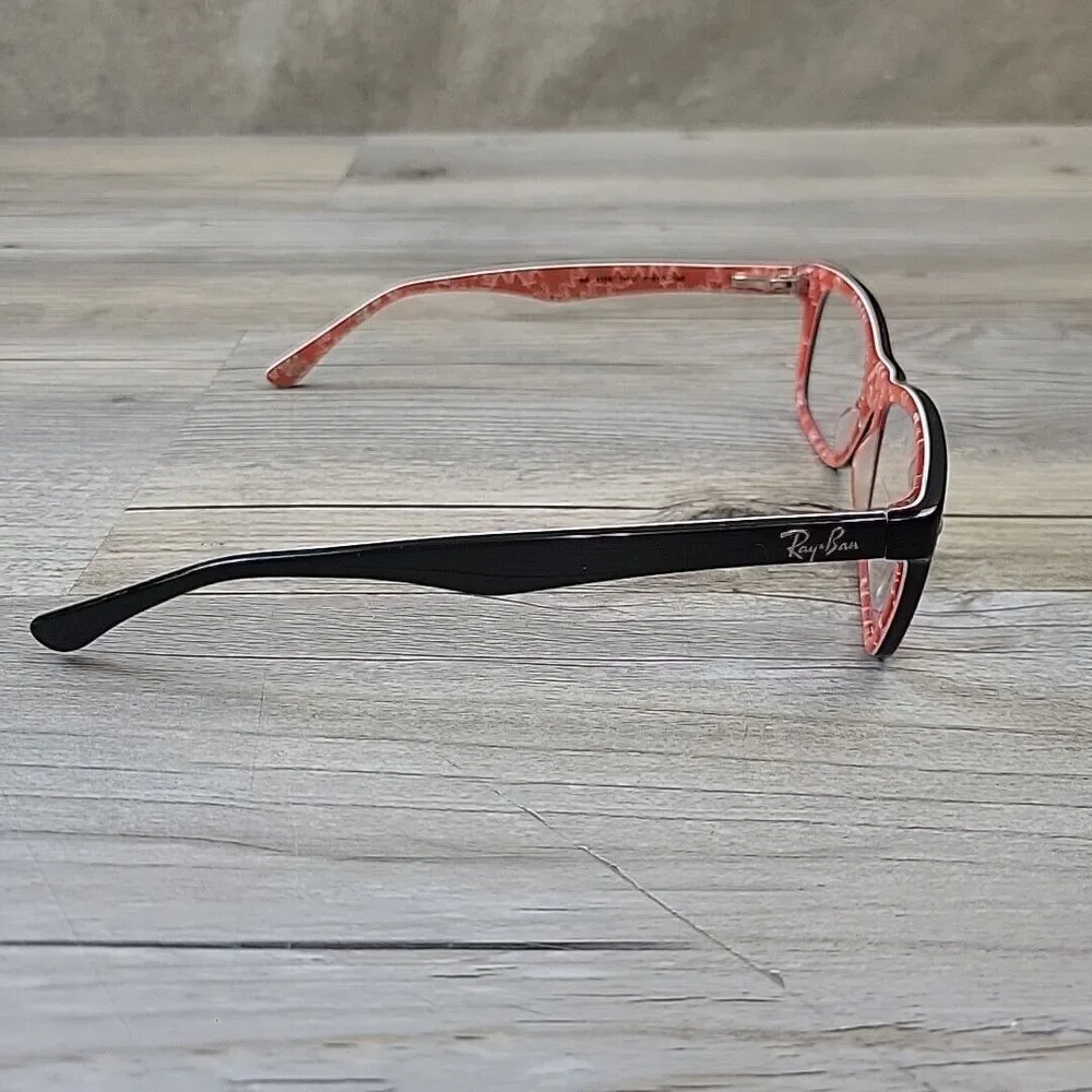 Ray-Ban RB5228 2479 Black/ Red White Logo‎ Eyeglasses FRAMES ONLY 50-17 140